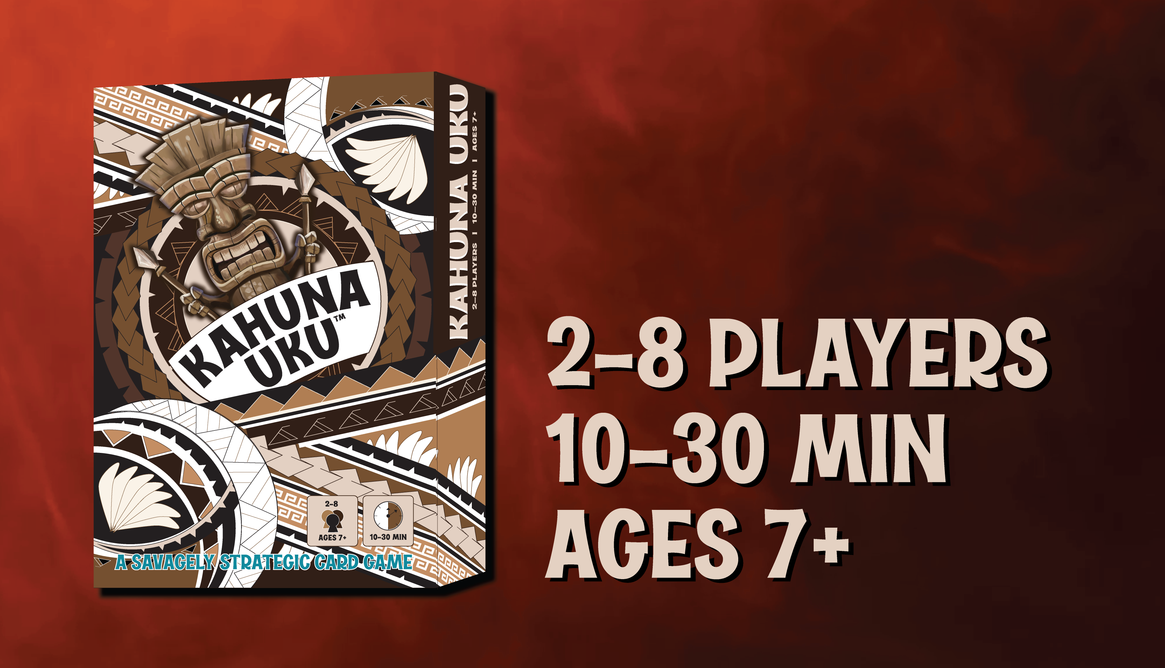 Load video: Learn more about Kahuna Uku, a savagely strategic card game for 2-8 players. A card game with teeth, Kahuna Uku is a great party game that brings chaos to your game night.